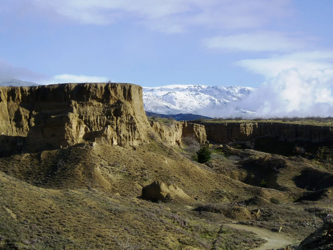 Historic gold sluicings, Bannockburn, Central Otago