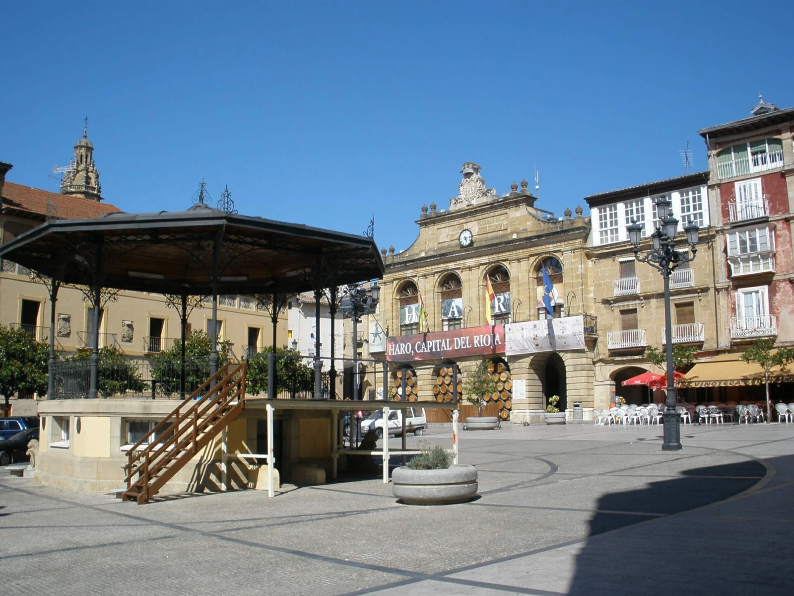 Haro’s Plaza de la Paz with its bandstand, town hall and pavement cafés