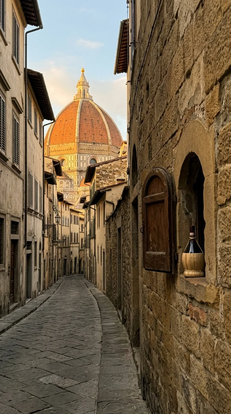 AI-created travel illustration evoking Florence; not documentary venue photography