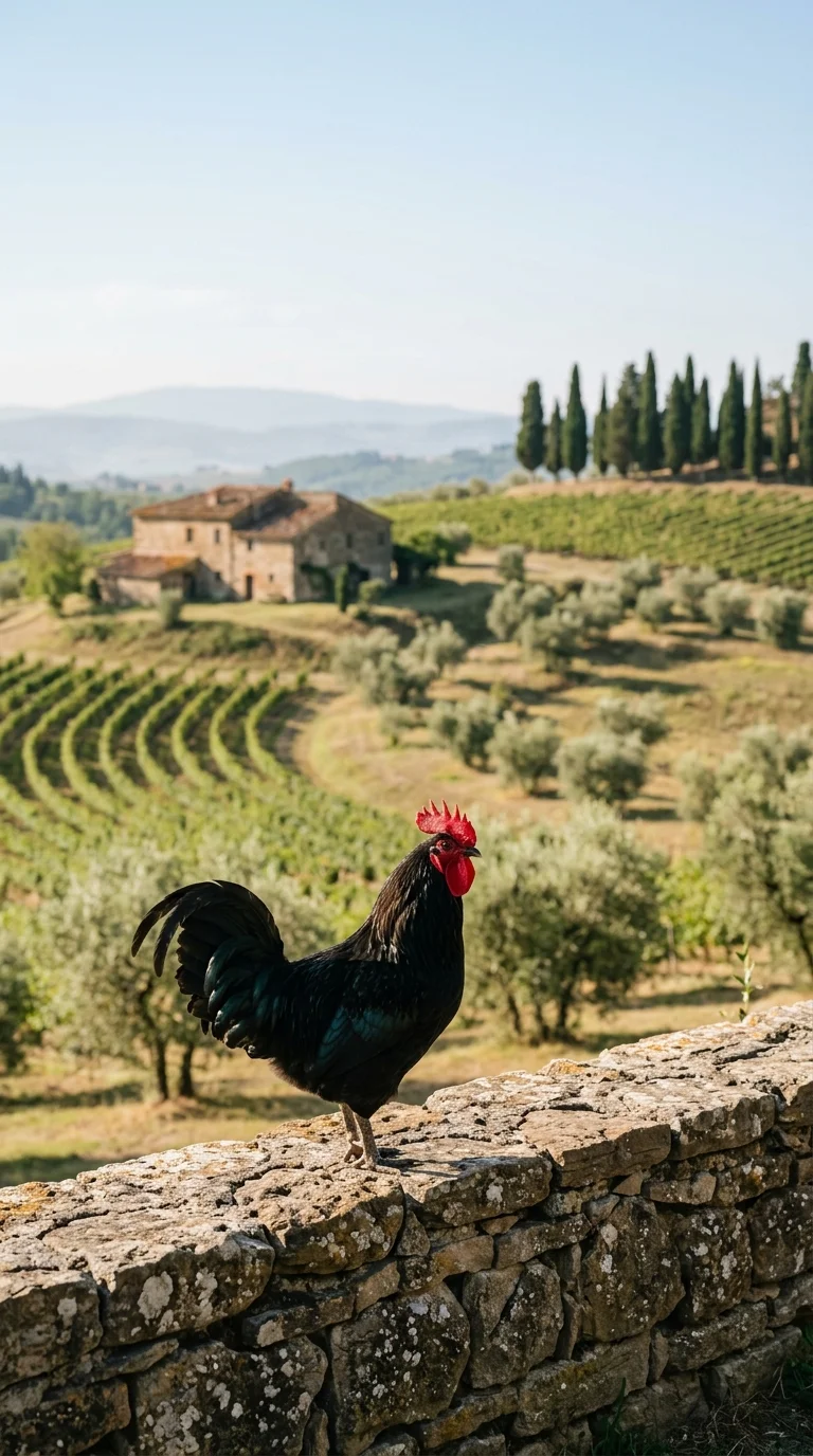 AI-created travel illustration evoking Chianti; not documentary venue photography